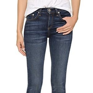 Rag and bone skinny faded blue jeans